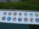 Photographic bird guide at viewing station