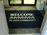 New welcome mat at village hall