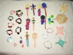 Some of the girls' craftwork