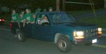 The boys junior team goes by
