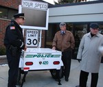 Local officials introduced the new speed trailer