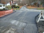 The newly-paved stretch of Mountain Road
