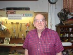 Thomas Trainor in his workshop at Butter Hill Antiques.