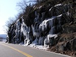 Icicles on Storm King Mountain by Frank Ostrander