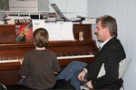Piano lessons are available at the studio.