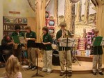 The jazz combo plays at Barnes & Noble