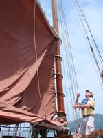 A volunteer crew from the Beacon Sloop club run the ship.