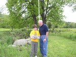Two generations enjoy a Discovery Quest Trail.