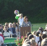 Principal Diana Musich addressed the crowd.