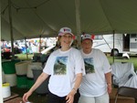 Sue Fink and Anne Keegan of the Independence Day organizing committee sold t-shirts
