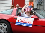 State representative Nancy Calhoun tossed candy to the children.