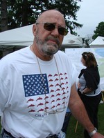 Peter Neuman at last July's Independence Day celebration, when he first said he was running for mayor.
