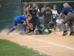 Erin Hussey slides home in the 5th inning
