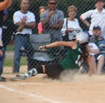 Cathy Elliason is safe at home in the 5th.