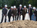 Local, state and county leaders took part in the groundbreaking ceremony for the new cancer center in June.
