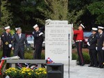 The new monument was unveiled in Unity Park last month.