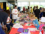 Children enjoyed painting and other crafts at the fair.