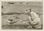 Feeding the ducks was a popular pasttime at Staples Boat Club.