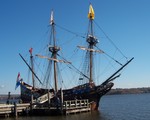 Another view of the historic Half Moon replica ship.
