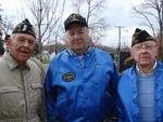 WWII veterans Andy Maroney, Joe Pilus and Frank O'Donnell.