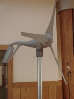 The Air Breeze wind turbine was assembled by sixth graders.
