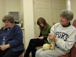 Pat (l) and Mary (r) Donahue at Monday's meeting.
