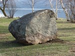 This half of the boulder is intended for the new monument.