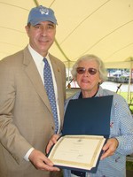Congressman Hall presented a certificate to village historian Colette Fulton for outstanding service to the community.