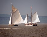 The Clearwater and the Mystic Whaler.  Photo by Wynn Gold.