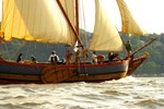 The crew of the Dutch Onrust dressed in period costumes.