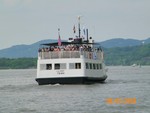 The USMA sent out a boatload of passengers to watch the flotilla.