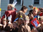 Native Americans were honored in this Cub Scout float.