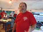 Butch Cocks was one of the volunteer firefighters serving food in the tent.
