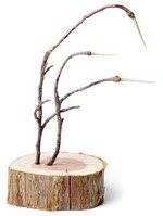 A wood sculpture by Daniel Mack.