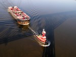 Tugboat on the Hudson.  Photo by Frank Ostrander.