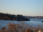 The silhouette of Bannerman's Castle on Sunday afternoon.