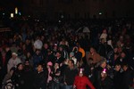 A crowd of several hundred people watched the ball drop.
