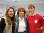 Isabelle and Ian Daniel with Assemblywoman Nancy Calhoun at their last blood drive
