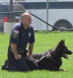 Officer Frank Volpe and K-9 Roscoe.