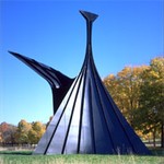 The Arch by Alexander Calder greets visitors to the art center.