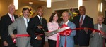 The ribbon cutting ceremony with