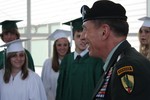 General Petraeus greeted graduates before the ceremony starts.