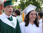 Pre-ceremony excitement was evident as the graduates paraded in.