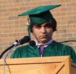 Class president Tomas Kerr welcomed graduates and guests.