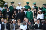 General Petraeus, his wife, Holly and school officials listen to the Cornwall Concert Choir under the direction of Tony Ravinsky.