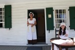 Sally Stanley greets visitors to the Sands Ring Homestead.
