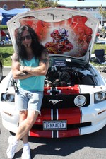Alan Piciocchi turned his Mustang into a tribute to the band Iron Maiden.