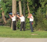 Members of the American Legion Post 353 saluted the fallen.