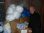 Jay Townsend is helping with the donations