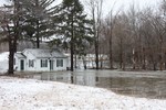 The Moodna flooded its banks and surrounded this house on Otterkill Road.
